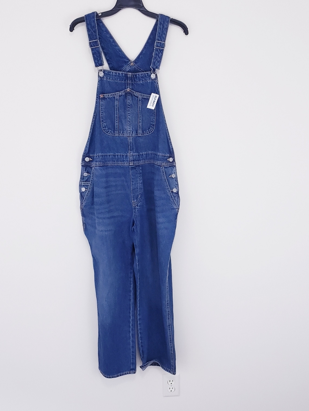 Old Navy Straight Leg Slouchy Overalls New With Tags True Blue Size 12 NEW NWT - Picture 5 of 10
